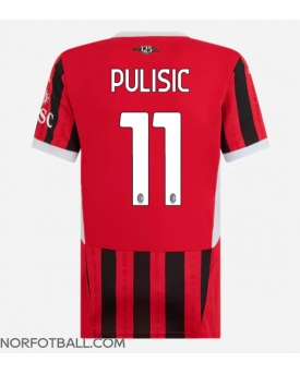 Billige Fotballdrakt AC Milan Christian Pulisic #11 Replika Hjemmedrakt Dame 2024-25 Kortermet